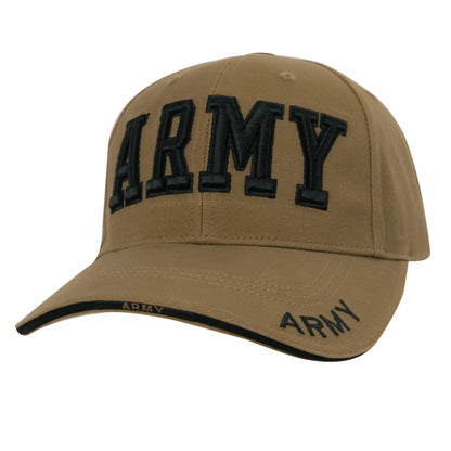 Deluxe Army Embroidered Low Profile Insignia Cap