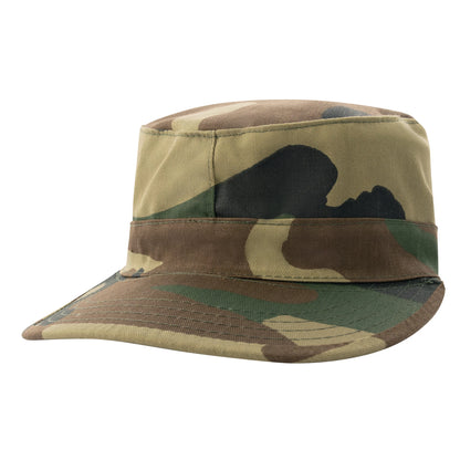 Kids Military Fatigue Cap - Woodland Camo