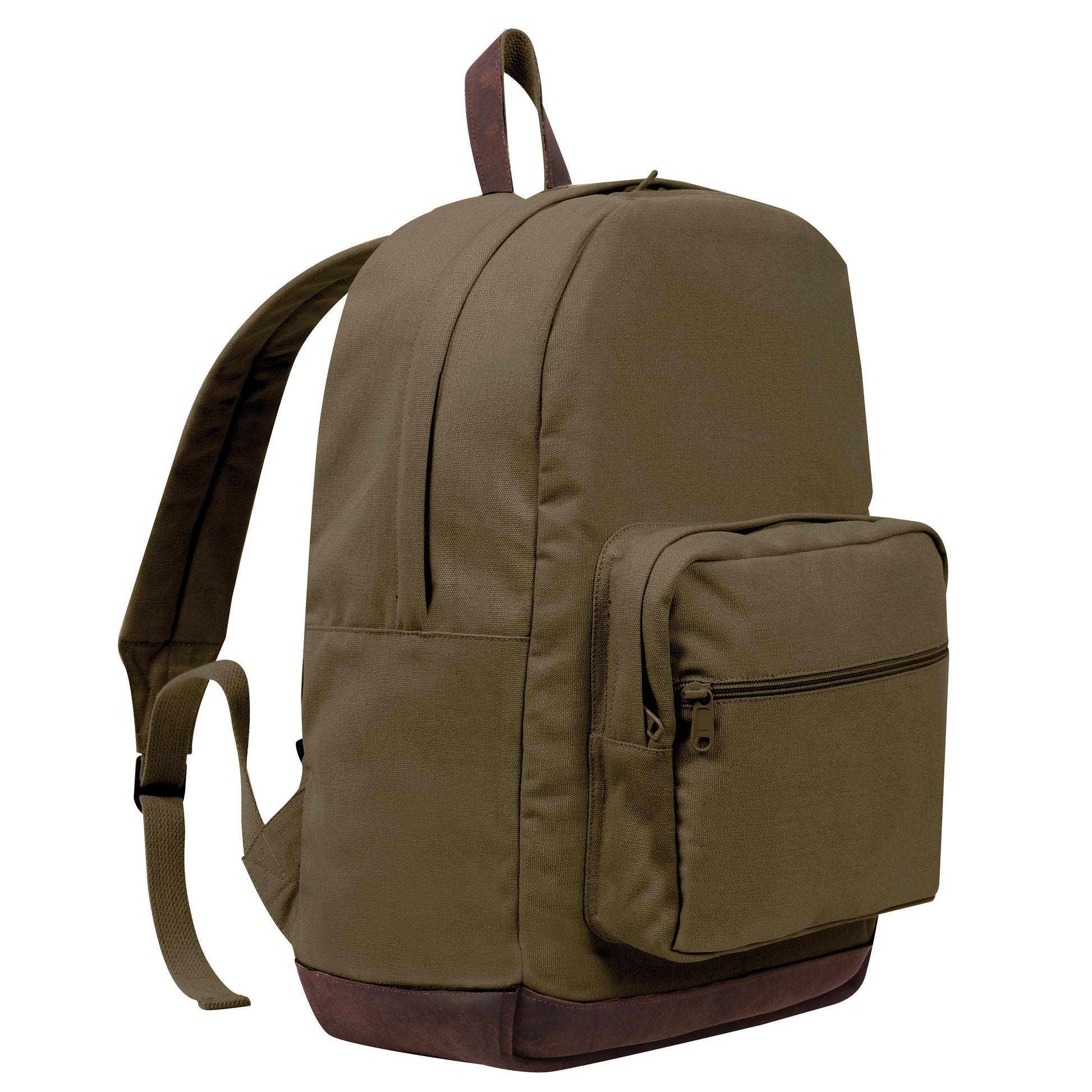 Vintage Canvas Teardrop Backpack With Leather Accents