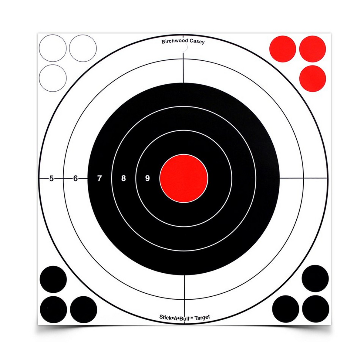 Stick-A-Bull 12 Inch Adhesive Bull's-Eye, 5 Targets - 60 Pasters