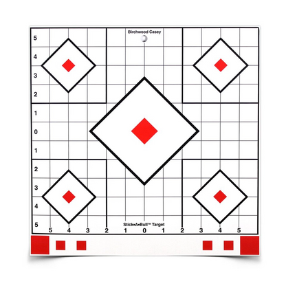 Stick-A-Bull 12 Inch Adhesive Sight-In Target, 5 Targets - 55 Pasters