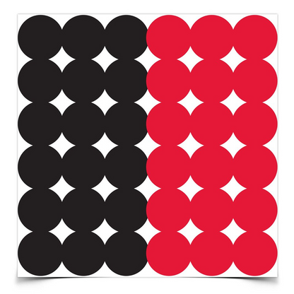 Dirty Bird 1 Inch Adhesive Red / Black Repair Pasters