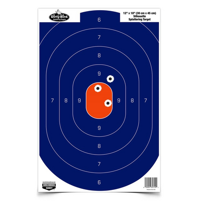 Dirty Bird 12 x 18 Blue / Orange Silhouette Target