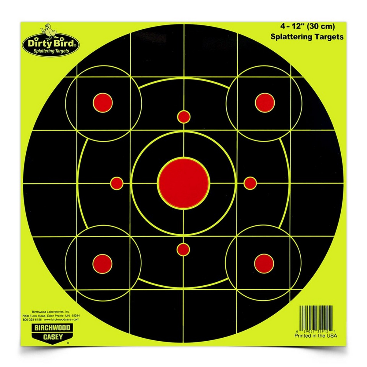 Dirty Bird 12 Inch Yellow Round Sight-In Target