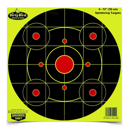 Dirty Bird 12 Inch Yellow Round Sight-In Target