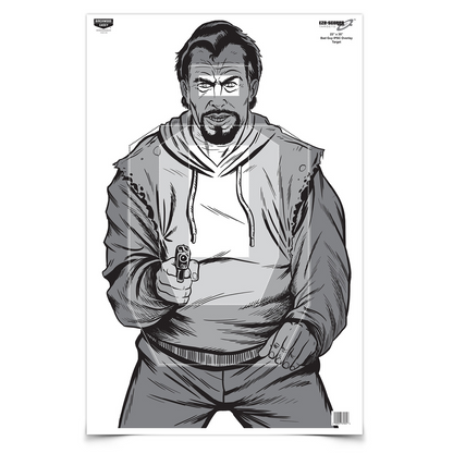 Eze-Scorer 23 x 35 Bad Guy IPSC Overlay, 100 Targets