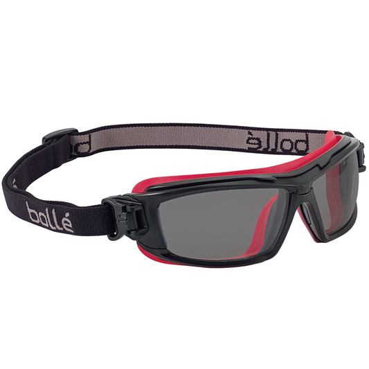 ULTIM8 SAFETY SPECTACLES PC SMOKE PLATINUM PC TPR HYBRID BLACK