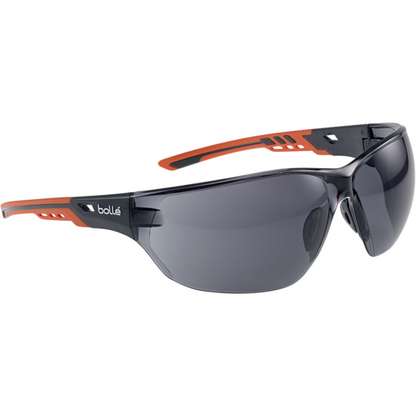 NESS+ SAFETY SPECTACLES PC SMOKE PLATINUM PC TPR RIMLESS