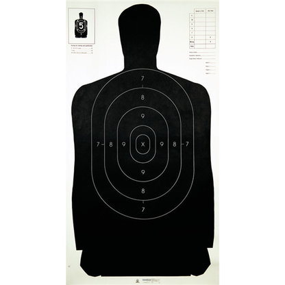 Champion Targets 40728 LE (Law Enforncement) Police Targets, LE B-27CB Cardboard Silhouette, 25 Pack