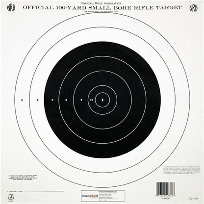 Champion Targets 40777 NRA (National Rifle Association) Targets, 100 Yard Single Bullseye, 100 Pack
