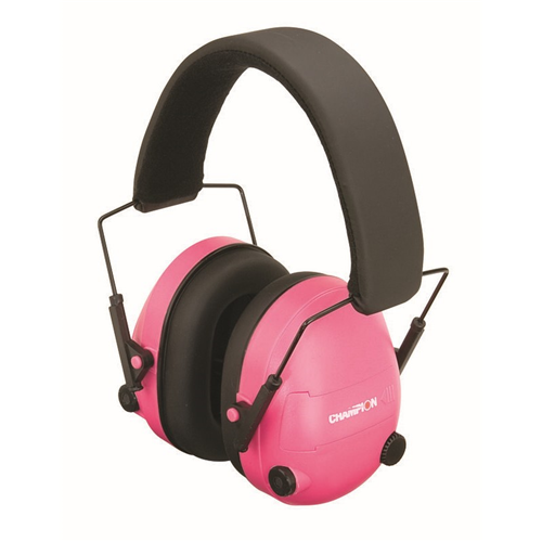 Champion Targets 40975 Electronic Earmuffs, 25dB Noise Reduction Rating, Pink