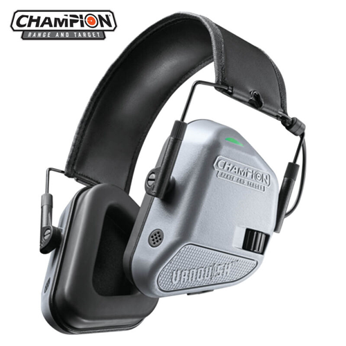 Champion Targets 40978 Vanquish Electronic Hearing Protection Earmuffs, Gray