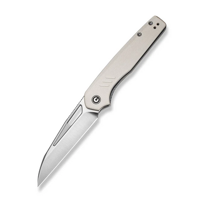 Guile Front Flipper & Thumb Hole Knife Ivory G10 Handle