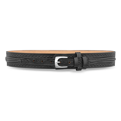 1-3/4"" Floral Ranger Belt with Nickel Buckle