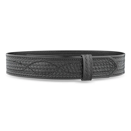 2-1/4"" Basketweave Leather Buckleless Outer Belt
