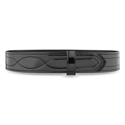 2-1/4"" Hi-Gloss Leather Buckleless Outer Belt