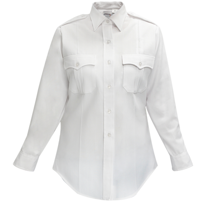 Duro Poplin Women's Long Sleeve Shirt w/ Sewn-In Creases