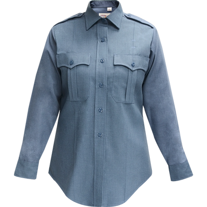 Duro Poplin Women's Long Sleeve Shirt w/ Sewn-In Creases