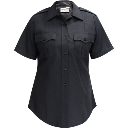 Command Women's Short Sleeve Shirt w/ Zipper - LAPD Navy