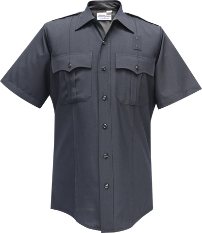 Justice Short Sleeve Shirt w/ Zipper - LAPD Navy