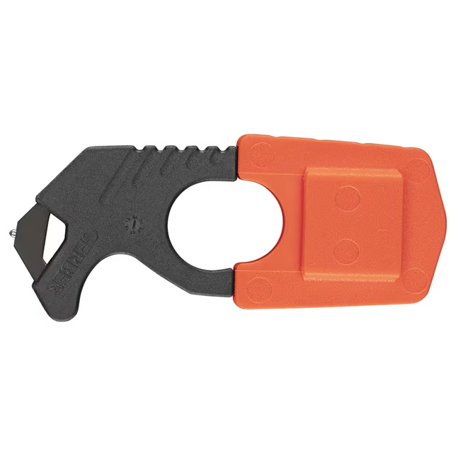 Strap Cutter - Black, Orange Sheath