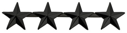 4 Star Pin 1/2'' High - Pair