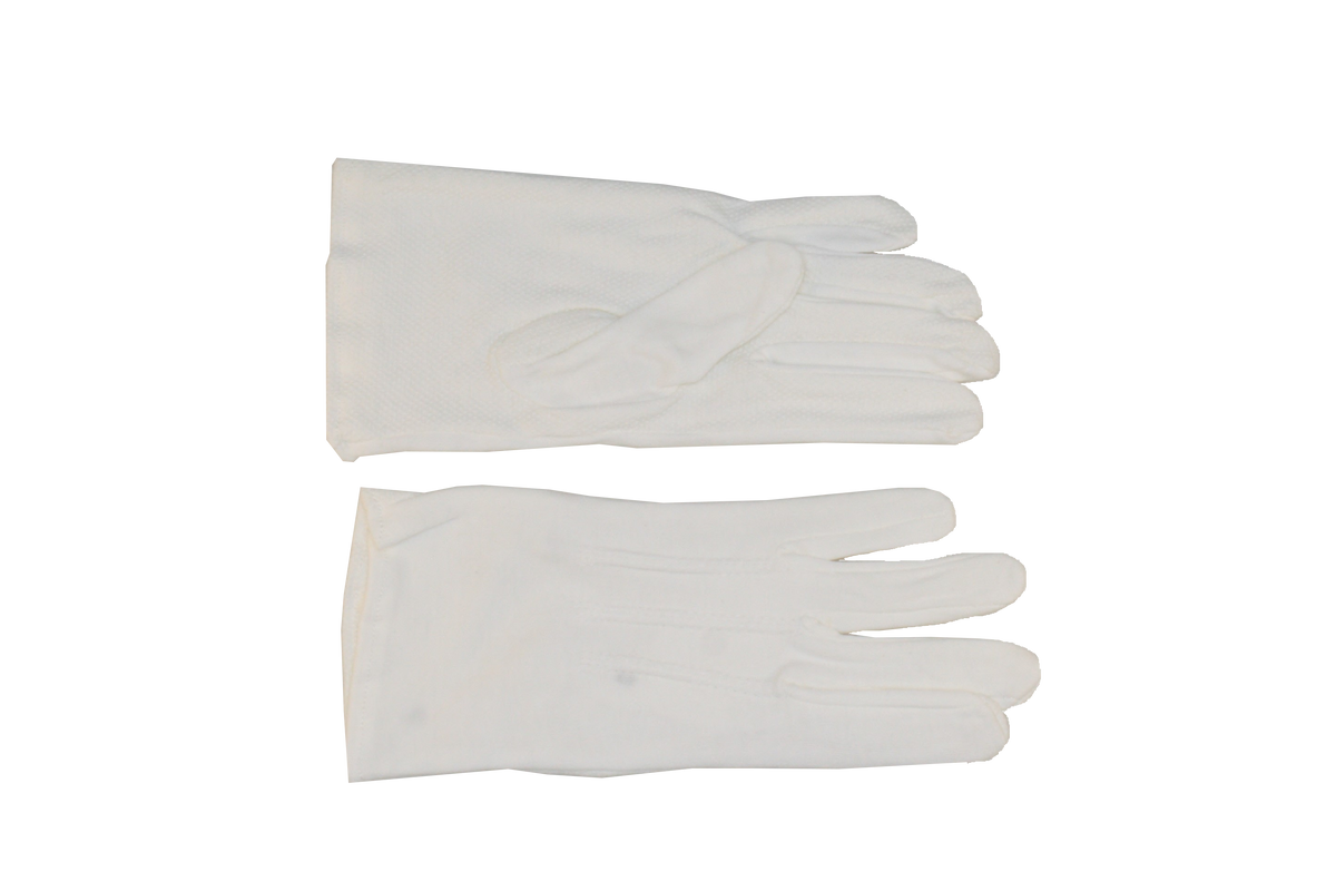 Parade Slip-On Gloves - Grip Dots w/ Raised Pointing - White