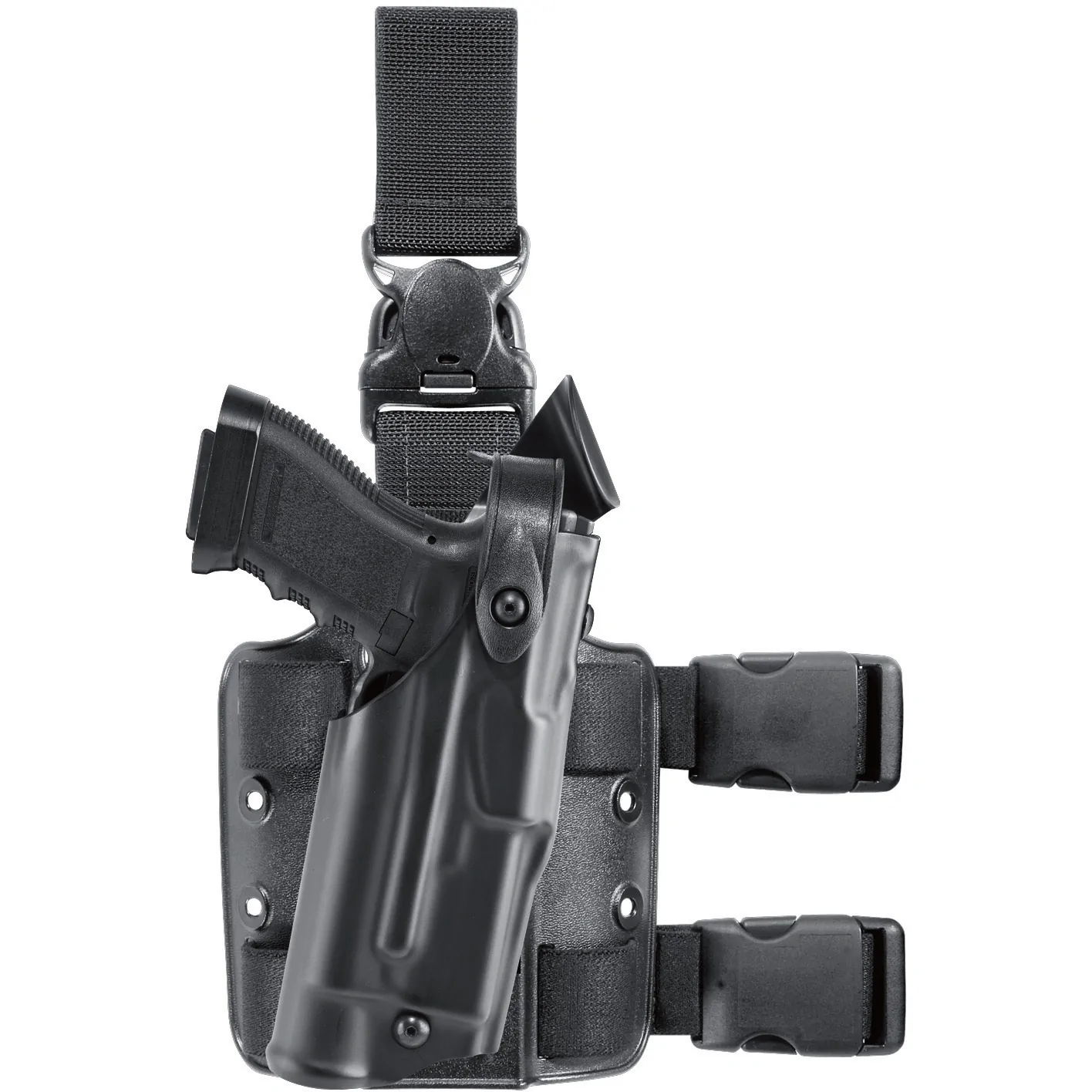 Model 6305 Als/sls Tactical Holster W/ Quick-release Leg Strap For Glock 20 Gens 1-4 W/ Light