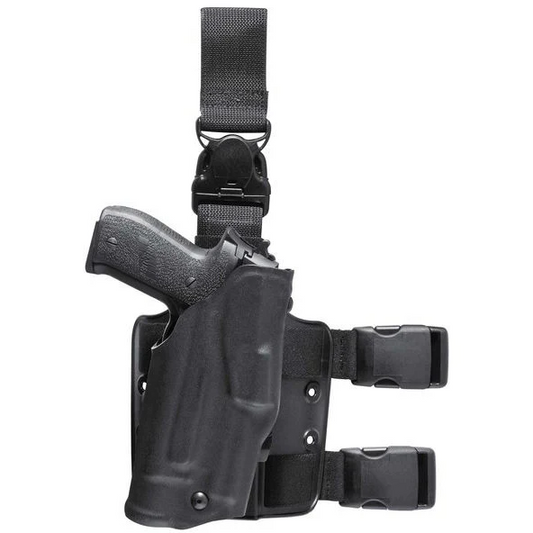 Model 6355 Als Tactical Holster With Quick-release Leg Harness For Glock 17 Gens 1-4 W/ Light