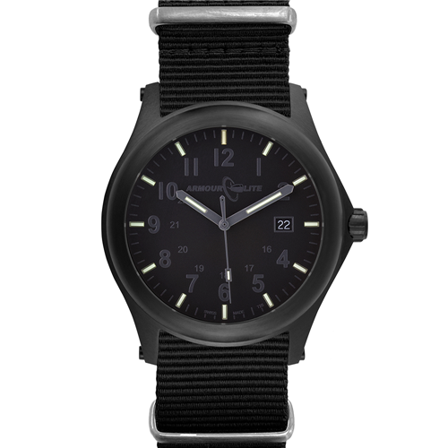 Armourlite Stealth Black Swiss Tritium Illuminated Watch