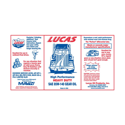 Plus Heavy Duty 85W-140 Gear Oil