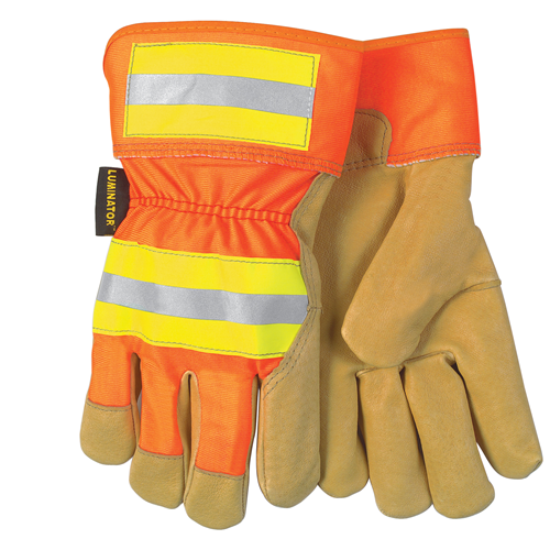 Reflective Pig Leather Palm, Orange