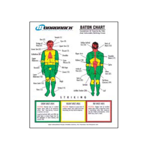 Baton Trauma Zone Poster and Quick Reference Tool