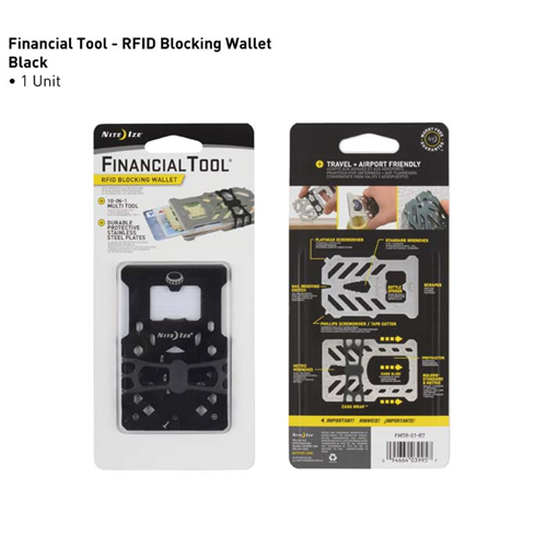 Financial Tool RFID Blocking Wallet
