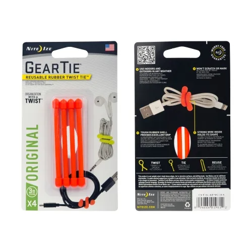Gear Tie Reusable Rubber Twist Tie