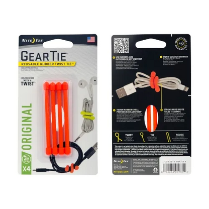 Gear Tie Reusable Rubber Twist Tie