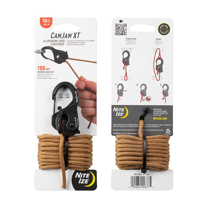 CamJam XT Aluminum Rope Tightener w/ 15' Paracord