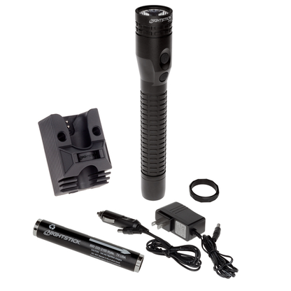 Metal Duty/Personal-Size Dual-Light Rechargeable Flashlight