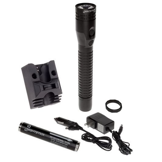 Metal Duty/Personal-Size Dual-Light Rechargeable Flashlight