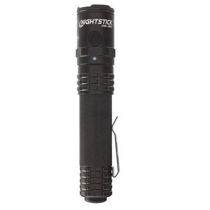 USB Dual-Light Tactical Flashlight - Black