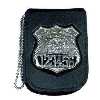 Recessed Badge & ID Neck Holder w/ Chain - 3.00''x4.50''