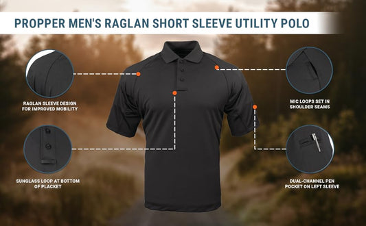 Propper® Men's Raglan Short Sleeve Utility Polo