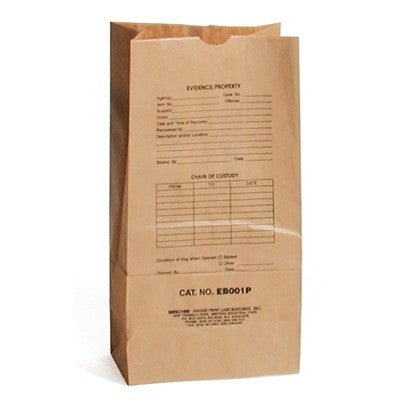 Preprinted Kraft Evidence Bags (Set of 100)