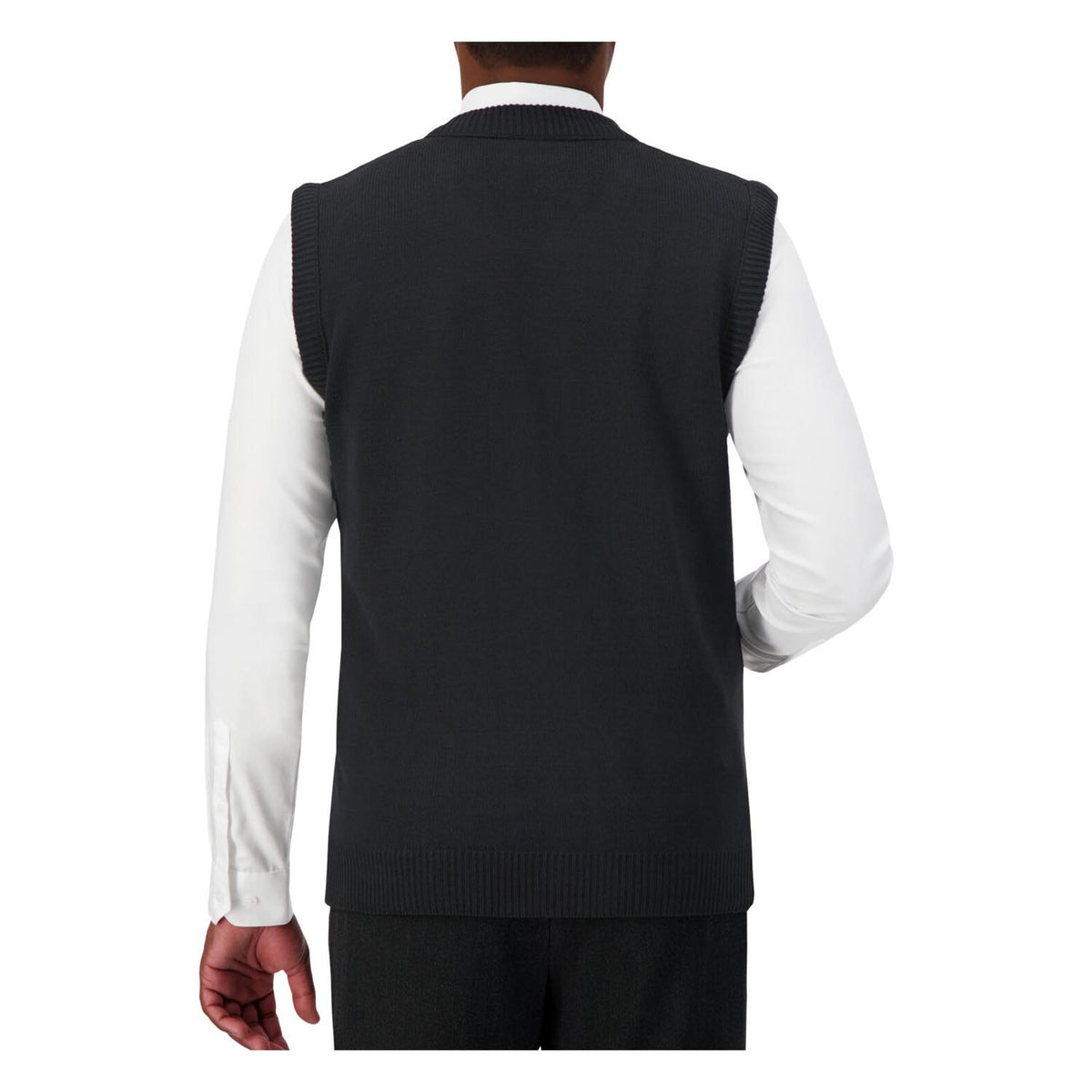 Cobmex Unisex Crew Neck Zip Front Vest with Seed Stitch Placket & Pockets
