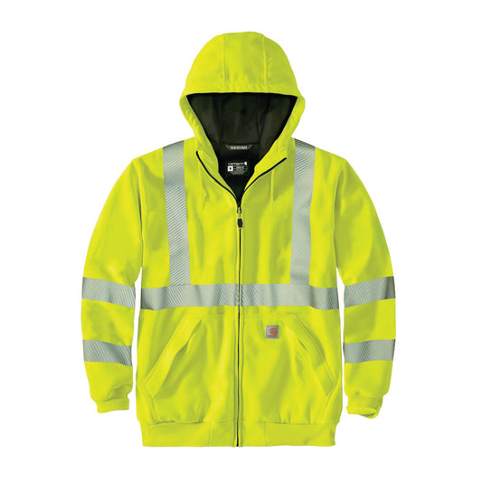 Carhartt High-Visibility Loose Fit Mid-Weight Thermal-Lined Full-Zip Class 3 Sweatshirt