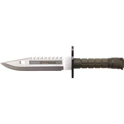 8 in Special Ops M-9 Bayonet Special Force Knife/Green Polymer Scabbard