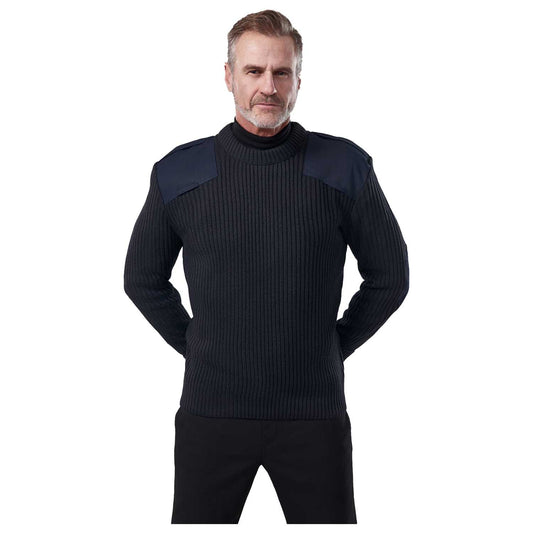 Cobmex Unisex Crew Neck Rib "Commando" with VELCRO Epaulets, Shoulder & Elbow Patches