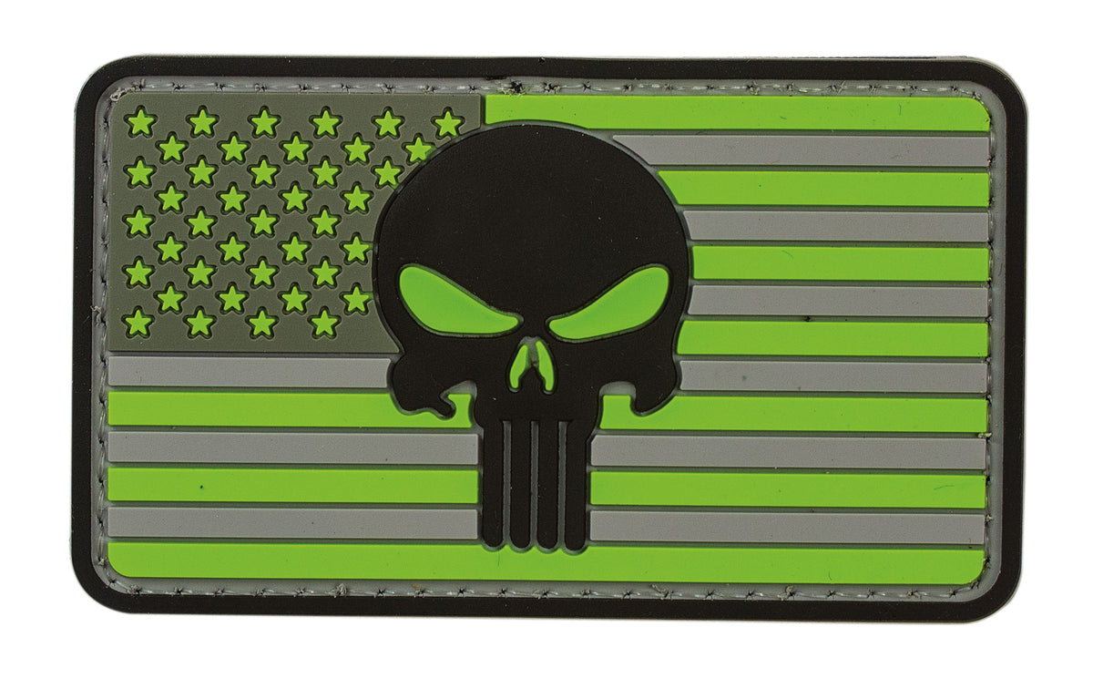 Punisher Flag - (Hi-Viz Green & Gray)