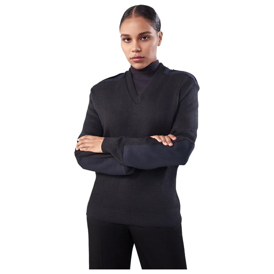 Cobmex Unisex V-Neck "Military" with VELCRO Epaulets, Shoulder & Elbow Patches
