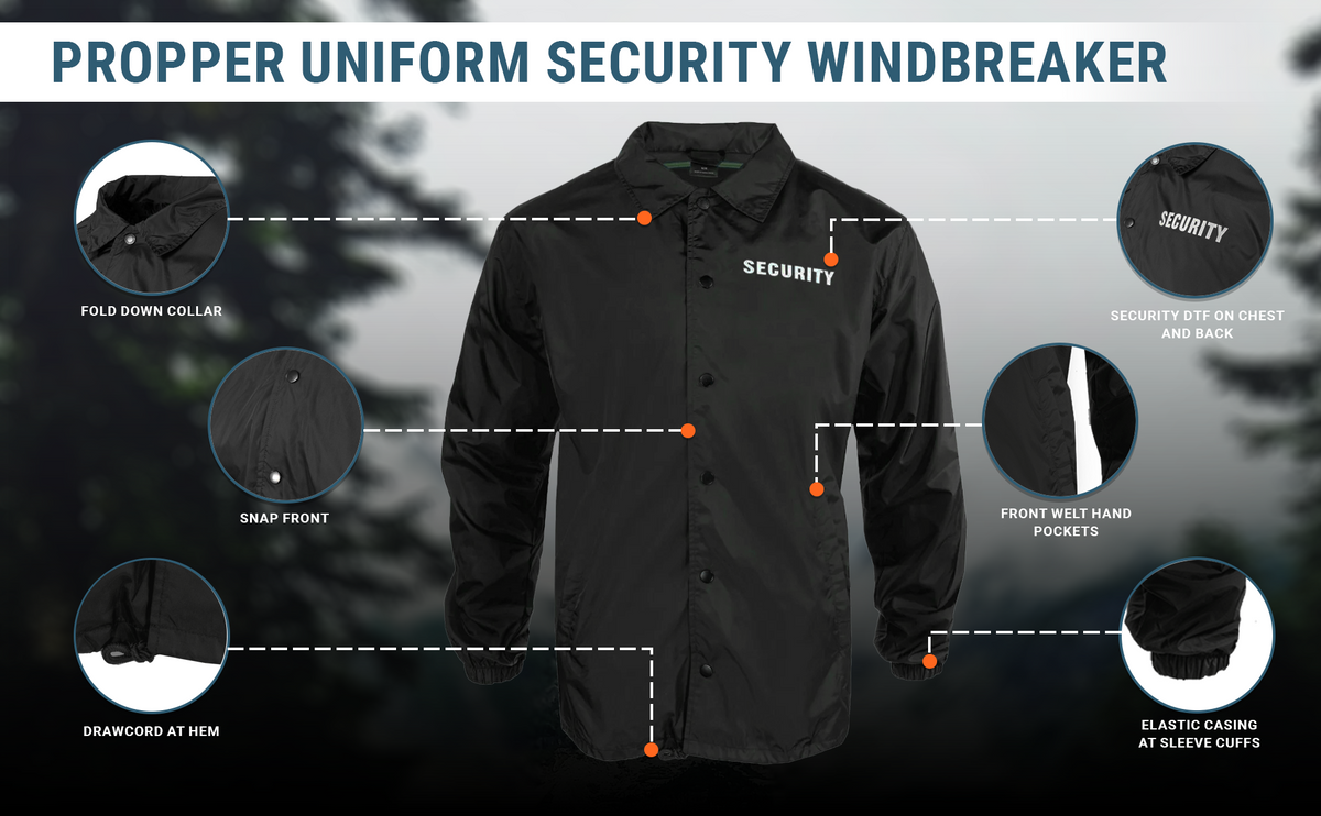 Propper Uniform Security Windbreaker - Black
